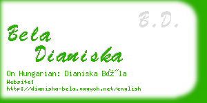 bela dianiska business card